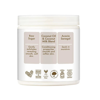 Daily Hydration Crème Sugar Scrub 100% Virgin Coconut Oil 8 Oz