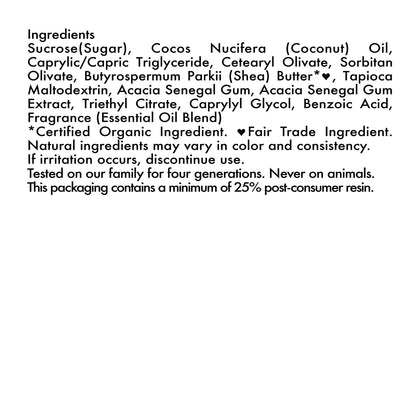 Daily Hydration Crème Sugar Scrub 100% Virgin Coconut Oil 8 Oz