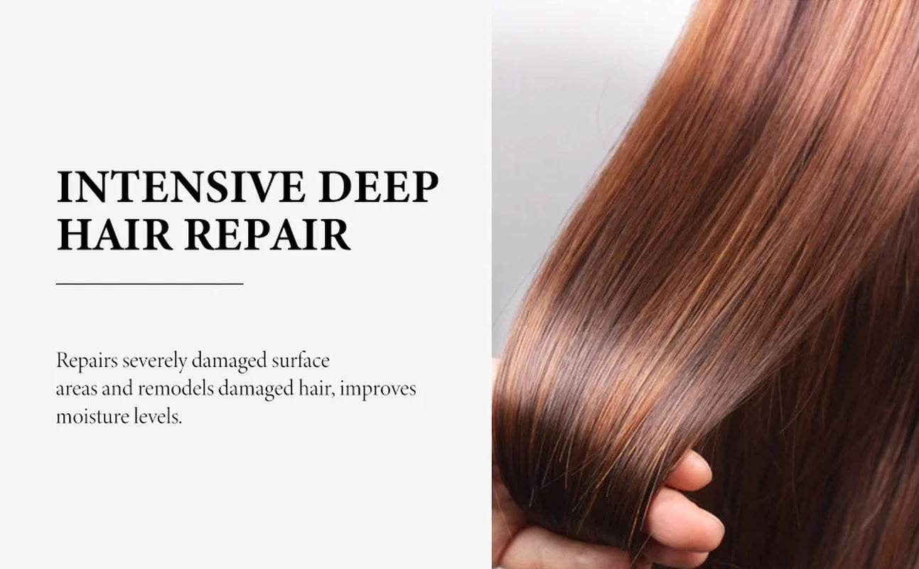 Collagen Hair Treatment Deep Repair Conditioning Argan Oil Collagen Hair Mask Essence for Dry Damaged Hair All Hair Types, 3.38Floz 100Ml