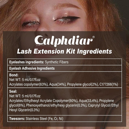 Fluffy 80D 100D Lash Clusters Kit Thick Volume Lash Extension Kit Left/Right Cat Eye Eyelash Extension Kit 10-18Mm D Curl Cluster Lashes Extensions Lash Bond and Seal Tweezers DIY Eyelash Clusters Kit