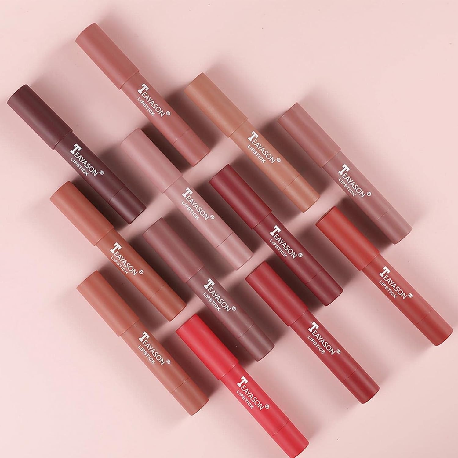 Matte Velvet Lipstick Lip Crayon Nourishing Non-Stick Cup Lip Stain Lip Gloss,Long-Lasting Waterproof Lip Stick Lip Makeup for Women (2)